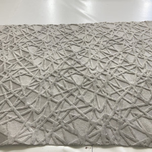 Abstract Lines in Grey Low Pile Fur | Upholstery Fabric | Heavy Weight | 54" Wide | By the Yard