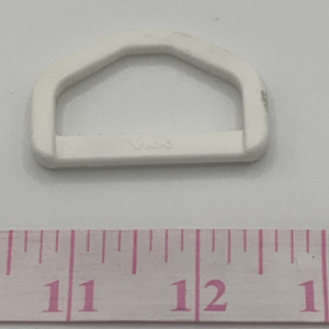 1.5 Inch D-Ring | White | Plastic Hardware | Use for Bags / Straps / Webbing