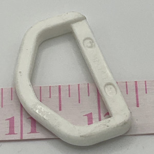 1.5 Inch D-Ring | White | Plastic Hardware | Use for Bags / Straps / Webbing