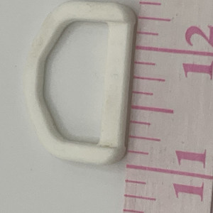 1 Inch D-Ring | White | Plastic Hardware | Use for Bags / Straps / Webbing