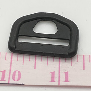1 Inch D-Ring | Black | Plastic Hardware | Use for Bags / Straps / Webbing
