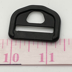 1 Inch D-Ring | Black | Plastic Hardware | Use for Bags / Straps / Webbing