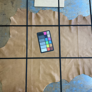 Crackle Tan Brown Nappa Lambskin Leather Hide | 6 Square Feet | 2.5 Ounce / 1 mm.