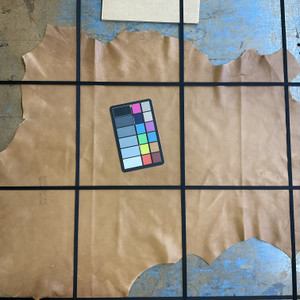 Crackle Tan Brown Nappa Lambskin Leather Hide | 6 Square Feet | 2.5 Ounce / 1 mm.