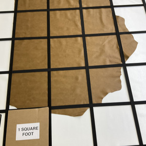 Tan Brown | Leather Cowhide | 18 Square Feet | 3 Ounce / 1.2 mm