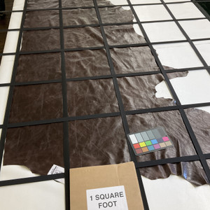 Vintage Worn Look in Chocolate | Leather Cowhide | 20 Square Feet | 3 Ounce / 1.2 mm