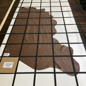 Chestnut Brown | Light Grain Leather Cowhide | 22 Square Feet | 3 Ounce / 1.3 mm
