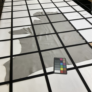 Matte Flat Gray | Smooth Leather Cowhide | 10 Square Feet | 3 Ounce / 1.2 mm