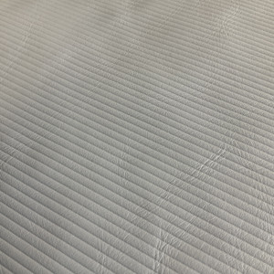 Light Mist Grey | Ribbed Stamped Leather Cowhide | 11 Square Feet | 3.5 Ounce / 1.3 mm