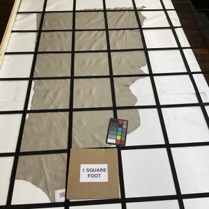Greige | Leather Cowhide | 14 Square Feet | 3 Ounce / 1.1 mm