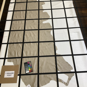 Greige | Leather Cowhide | 18 Square Feet | 3 Ounce / 1.1 mm