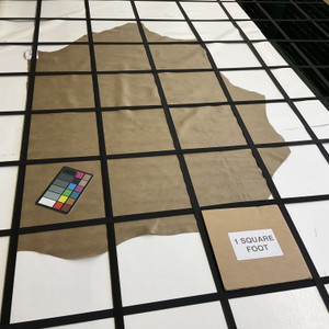 Taupe Brown | Leather Cowhide | 13 Square Feet | 3 Ounce / 1.1 mm