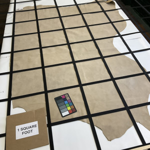 Mottled Beige Matte | Smooth Leather Cowhide | 24 Square Feet | 3 Ounce / 1.1 mm