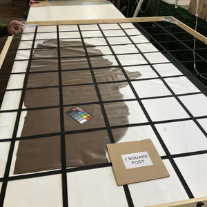 Canyon in Coffee Quartz | Patent Leather Cowhide | 15 Square Feet | 3 Ounce / 1.3 mm