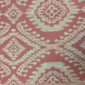 1.25 Yard Piece of Divine in Crimson by P. Kaufmann | Jacquard Upholstery Fabric | Southwestern Ikat in Red / Beige | 54" Wide | By the Yard