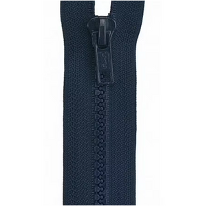 28 Inch NAVY Seperating Jacket Zipper | Heavy Duty Molded Plastic | Anti Iceing & UV Stable 
