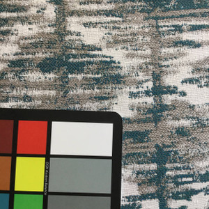 1.25 Yard Piece of Abstract Diamonds Blue / White / Taupe | Sunbrella Upholstery Fabric | 54 Wide