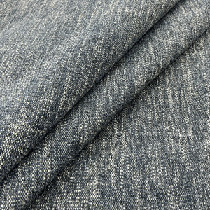 Chenille Tweed in Dark Blue and White | Upholstery Fabric | Heavyweight | 54" Wide | By the Yard