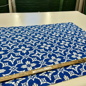 Aspidoras in Cobalt | Outdoor Waterproof Upholstery Fabric | Bohemian Print in Blue and White | Europatex | 60" Wide | By the Yard