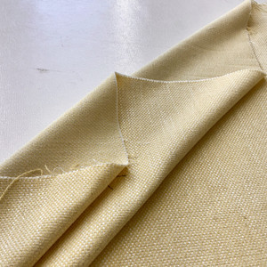 Dial in Sunlight | Europatex Upholstery Fabric | Pale Yellow / White Checkered Basketweave | Heavyweight | 57" Wide | By the Yard