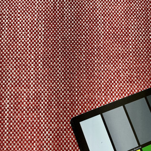 Dial in Fire | Europatex Upholstery Fabric | Red / White Checkered Basketweave | Heavyweight | 57" Wide | By the Yard