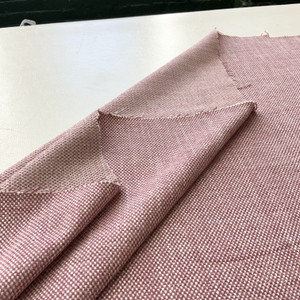 Dial in Rose Petal | Europatex Upholstery Fabric | Pink / White Checkered Basketweave | Heavyweight | 57" Wide | By the Yard