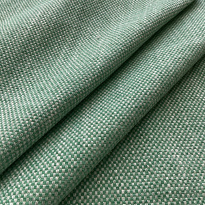 Dial in Scuba | Europatex Upholstery Fabric | Aqua Green / White Checkered Basketweave | Heavyweight | 57" Wide | By the Yard