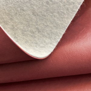 Brick Red Faux Leather Vinyl | Upholstery Fabric | Commercial / Home Upholstery | Ultra Durable | Felt-backed | 54" Wide | By the Yard