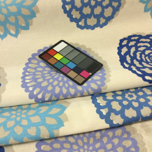 4 Yard Piece of Large Scale Blue Floral | Periwinkle, Teal, Sea-foam |Home Accent Fabrics | A Ronnie Gold Design | 54" Wide | Home decor Fabric| Lightweight |