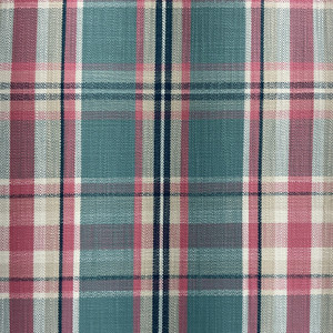 Gloucester in Aquarius | Upholstery Fabric | Plaid Pink / Blue / White | Covington | 54" Wide | Heavy Weight | By the Yard