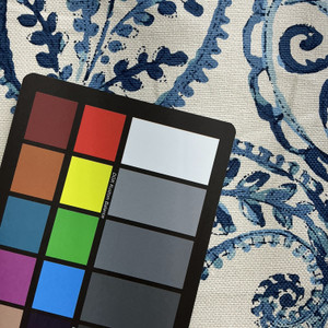 Bloomfield in Bluebell | Home Decor / Upholstery Fabric | Blue / Light Grey | Covington | Medium Weight | 54" Wide | By the Yard