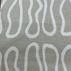 Anaconda in Hemp | Upholstery Fabric | Large Scale Snaking Line in Off White / Beige | Richloom | Heavy Weight | 54" Wide | By the Yard