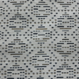 Badini in Chambrey | Upholstery Fabric | Dash Diamond Design in Blue / Beige / White | Richloom | Heavyweight | 54" Wide | By the Yard
