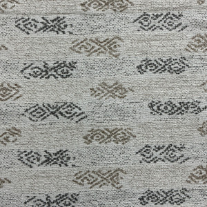 Caborca in Pebble | Upholstery Fabric | Decorative Stripes in Off White / Grey / Beige | Richloom | Heavy Weight | 54" Wide | BTY