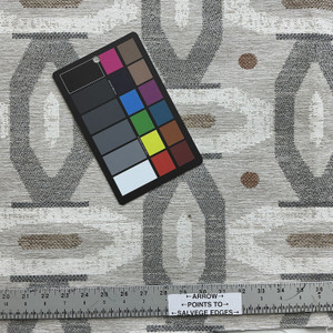 Caile in Stoneware | Upholstery Fabric | Modern Geometric in Grey / Beige / Orange | Richloom | Heavy Weight | 54" Wide | BTY