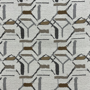Calix in Pebble | Upholstery Fabric | Abstract in White / Grey / Brown | Heavyweight | Richloom | 54" Wide | By the Yard