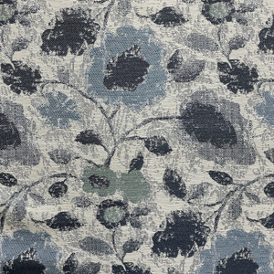 Myla in Baltic | Upholstery Fabric | Floral Jacquard in Blue / Mint Green / White | Richloom | Heavyweight | 54" Wide | By the Yard