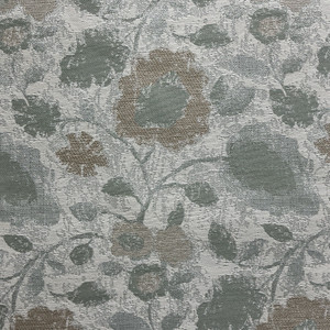 Myla in Sea Spray | Upholstery Fabric | Floral Jacquard in Mint Green / Beige / White | Richloom | Heavyweight | 54" Wide | By the Yard