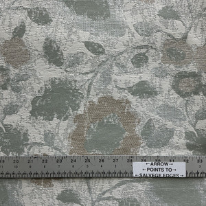 Myla in Sea Spray | Upholstery Fabric | Floral Jacquard in Mint Green / Beige / White | Richloom | Heavyweight | 54" Wide | By the Yard