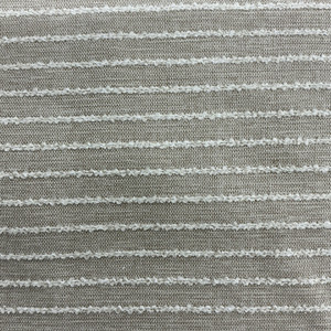 Pomodoro in Linen | Upholstery Fabric | Textured Stripes in Beige / White | Richloom | Heavyweight | 54" Wide | By the Yard