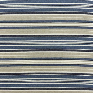 Equivalent in Ocean | Upholstery Fabric | Stripes | Blue / Beige / Off White | Medium Weight | Richloom | 54" Wide | By the Yard