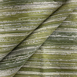 Striated Green / Off White | Upholstery Fabric | Heavy Weight | 54" Wide | By the Yard