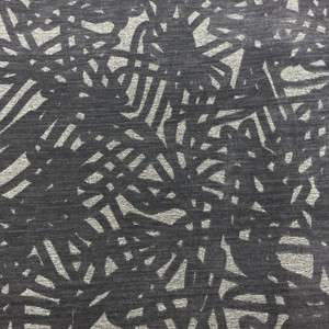 Abstract Design in Charcoal | Velvet Upholstery Fabric | Heavy Weight | 54" Wide | By the Yard