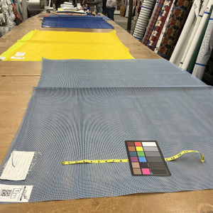 Wedgewood Blue 9 x 9 Vinyl Mesh | Windscreen, Safety Fencing, Gym Dividers, Awning Drop Shades | Bruin Plastics | 62" Wide | By the Yard