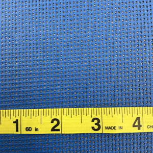 Blue 9 x 12 Vinyl Mesh | Windscreen, Safety Fencing, Gym Dividers, Awning Drop Shades | Bruin Plastics | 57" Wide | By the Yard