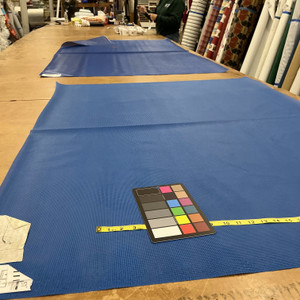 Blue 9 x 12 Vinyl Mesh | Windscreen, Safety Fencing, Gym Dividers, Awning Drop Shades | Bruin Plastics | 57" Wide | By the Yard