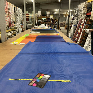 Royal Blue 9 x 9 Vinyl Mesh | Windscreen, Safety Fencing, Gym Dividers, Awning Drop Shades | Bruin Plastics | 60" Wide | By the Yard