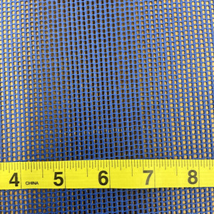 Blue 9 x 9 Vinyl Mesh | Windscreen, Safety Fencing, Gym Dividers, Awning Drop Shades | Bruin Plastics | 62" Wide | By the Yard