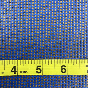 Blue 9 x 9 Vinyl Mesh | Windscreen, Safety Fencing, Gym Dividers, Awning Drop Shades | Bruin Plastics | 54" Wide | By the Yard
