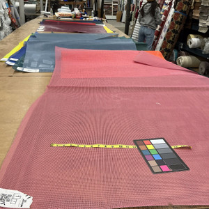 Pink 9 x 9 Vinyl Mesh | Windscreen, Safety Fencing, Gym Dividers, Awning Drop Shades | Bruin Plastics | 72" Wide | By the Yard